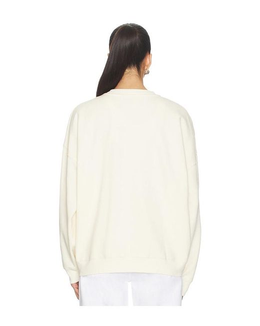 Anine Bing White Miles Collegiate Sweatshirt