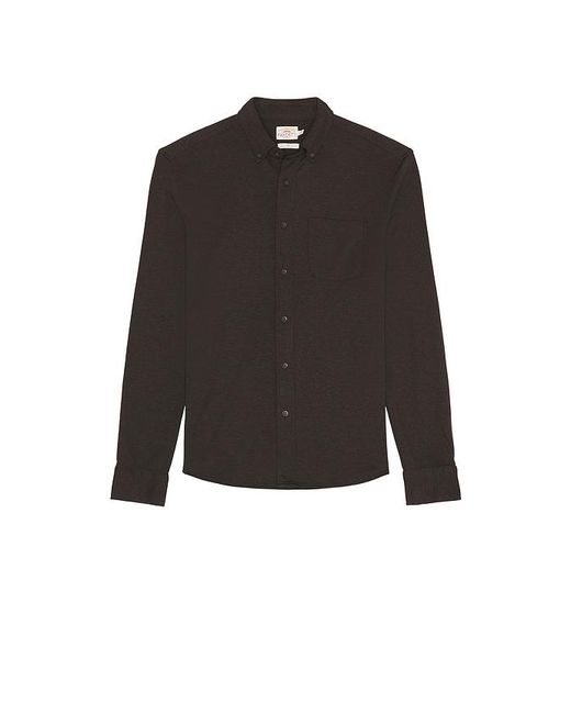 Faherty Brand Black Coastline Knit Shirt for men