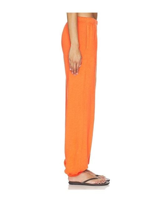 ÉTERNE Orange Boyfriend Pocket Sweatpant