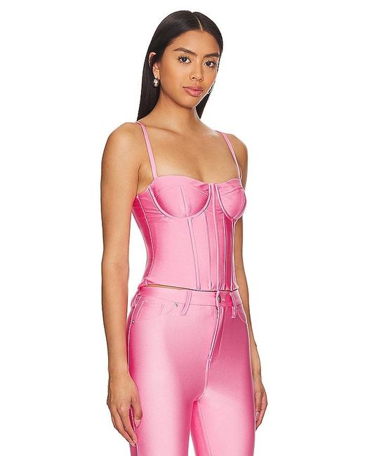 GOOD AMERICAN Pink Compression Shine Corset