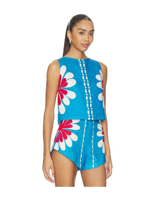 Cala De La Cruz Blue Avelino Top