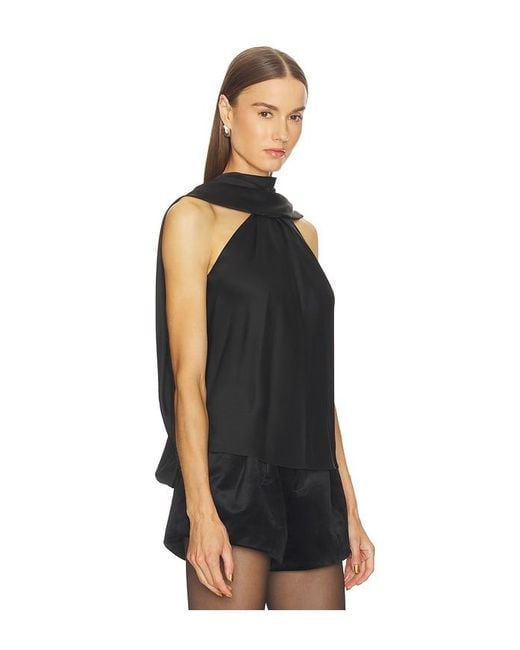 Jonathan Simkhai Black Scarlett Cape Top