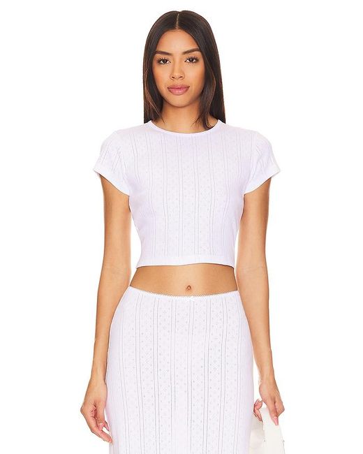 Cou Cou Intimates White The Cropped Baby Tee