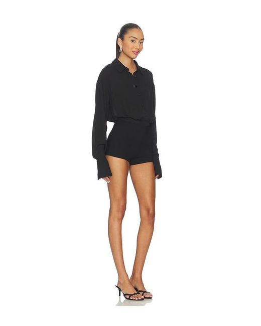 ALL THE WAYS Black Clarissa Romper