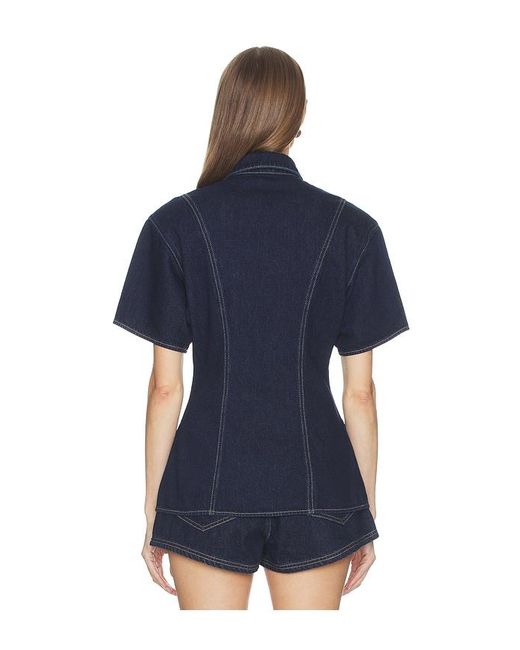 Nakedvice Blue The Watson Short Sleeve Shirt