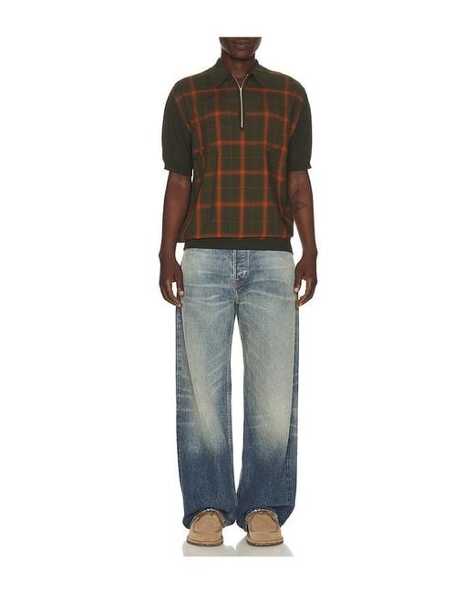 Camisa Half En Color Verde Oliva Talla (También En S, M, Xl) Beams Plus de hombre de color Brown
