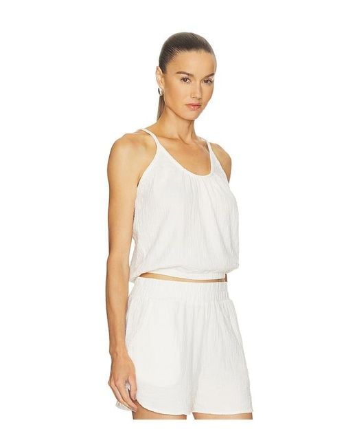 Bobi White Cami Crop Top