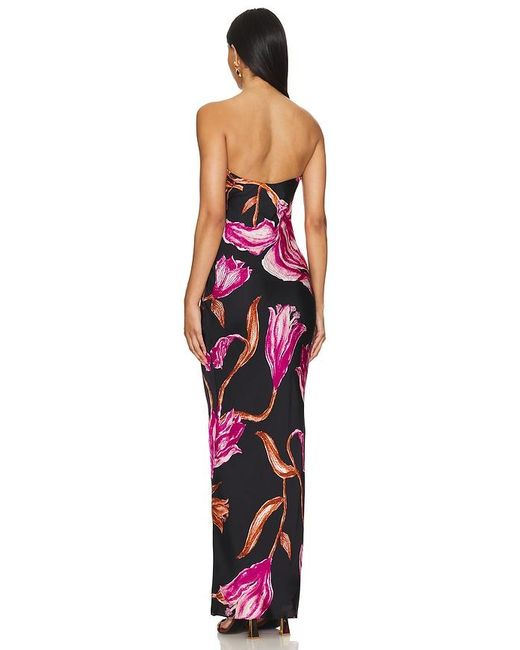 Rococo Sand Red Maxi Strapless Dress