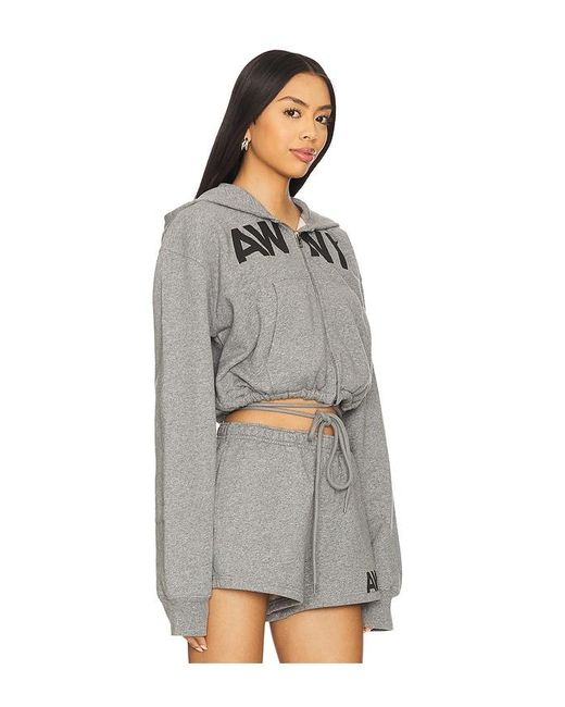 Alexander Wang Deconstructed ラップパーカー Gray
