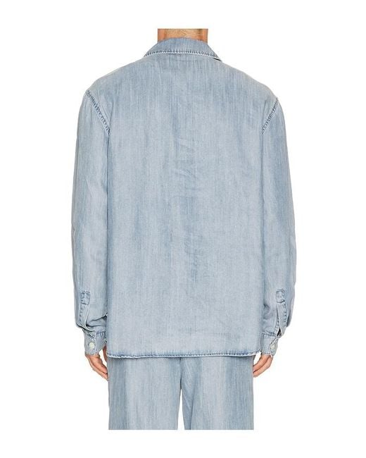 KROST Blue Oversized Denim Shirt for men
