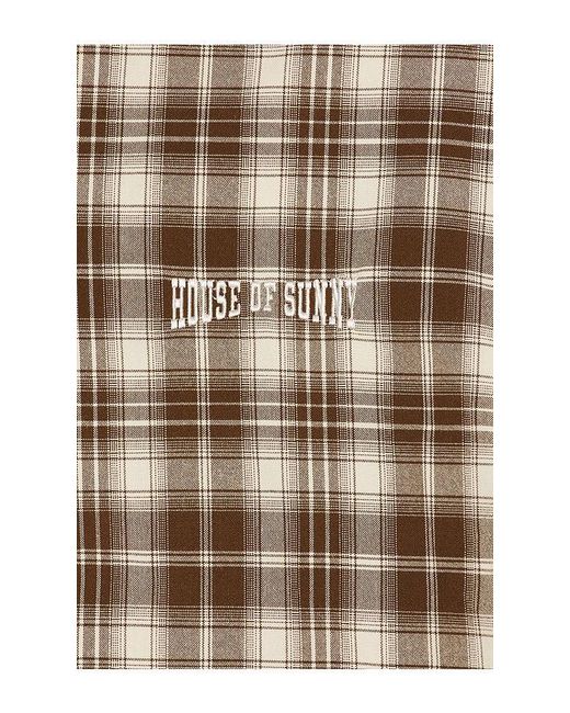 House Of Sunny White Double Layered Button Down Shirt for men