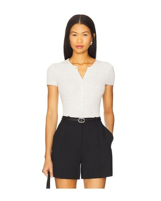 ALL THE WAYS White Chloe Bodysuit Top