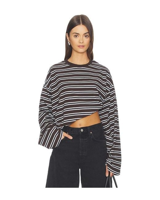 WeWoreWhat Black Boxy Oversized Crew Neck