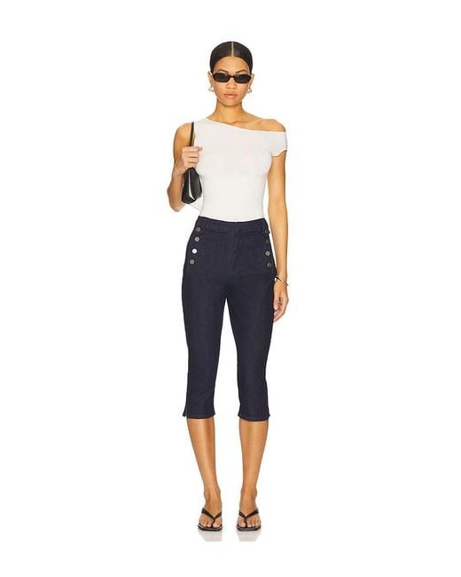 AFRM Blue Dione Sailor Capri Jeans