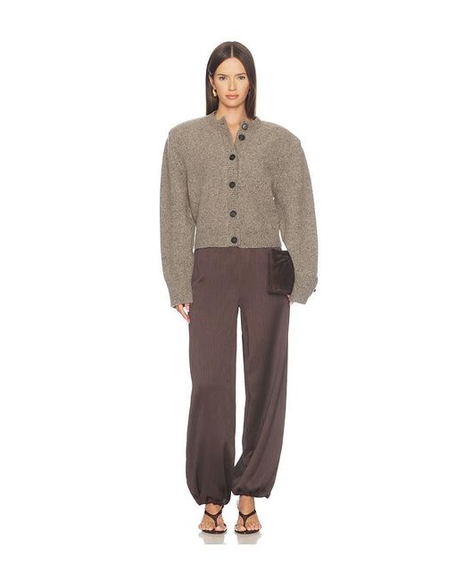 Rohe Brown Statement Mouline Cardigan