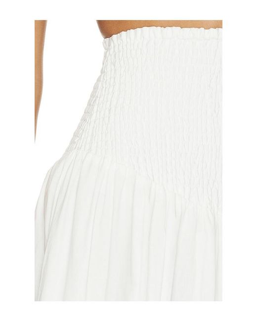 WeWoreWhat White Smocked Maxi Skirt