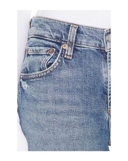 Agolde Blue Low Rise Slim Jeans