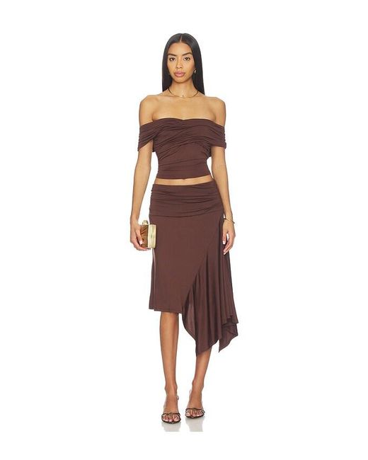 Nia Brown Vine Skirt