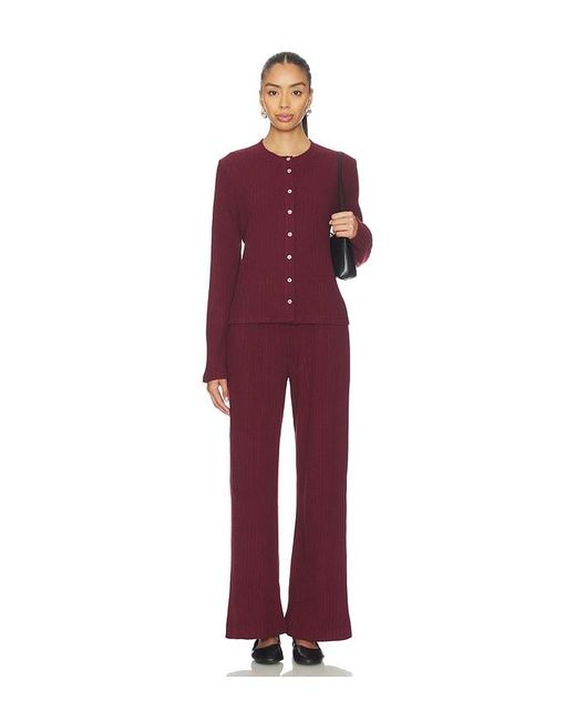 DONNI. Red The Sweater Rib Simple Pant