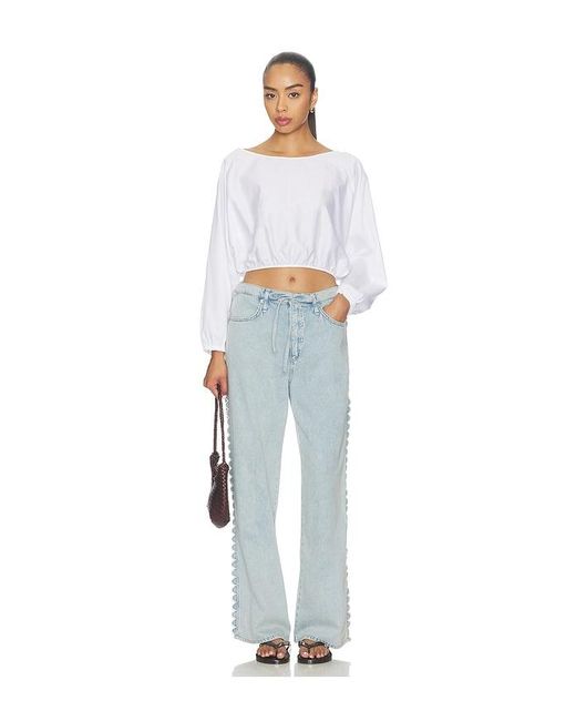Rag & Bone Blue Featherweight Phoebe Drawstring Jeans