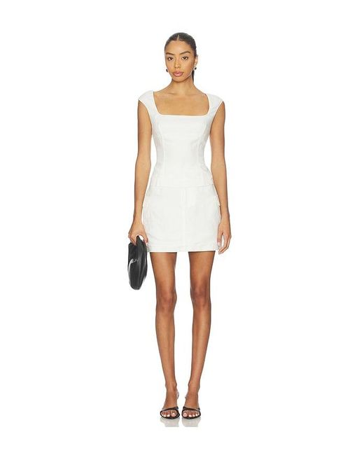 Onia White Linen Peplum Top