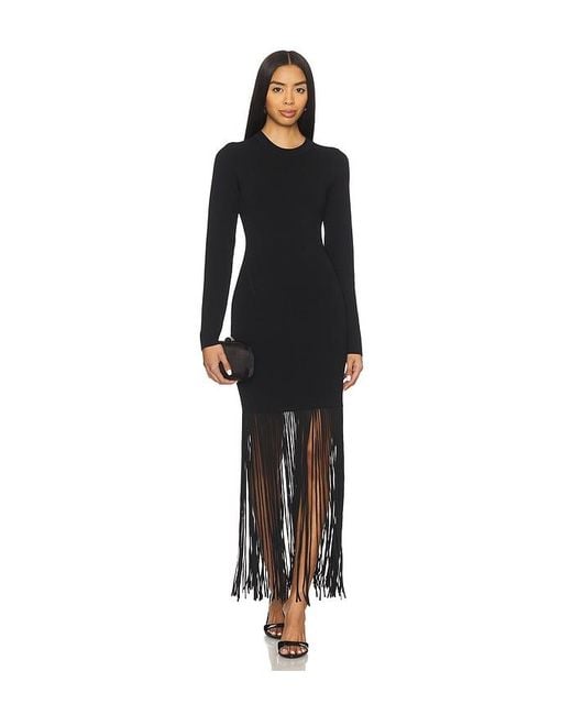 Nicholas Black Fiorella Long Sleeve Dress With Fringe