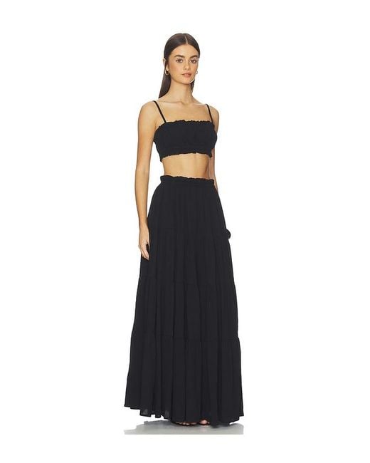 MORE TO COME White Mora Maxi Skirt Set