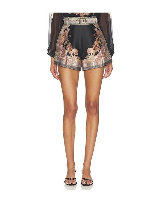 Zimmermann Black Petite Illustration Tuck Short