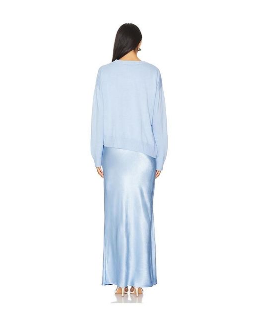 SOVERE Blue Rhyme Combo Slip Knit Dress