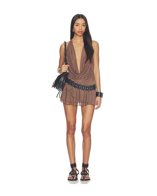 superdown Brown Katsia Mini Dress