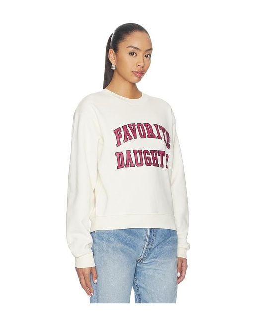 FAVORITE DAUGHTER White The Collegiate Classic Sweatshirt