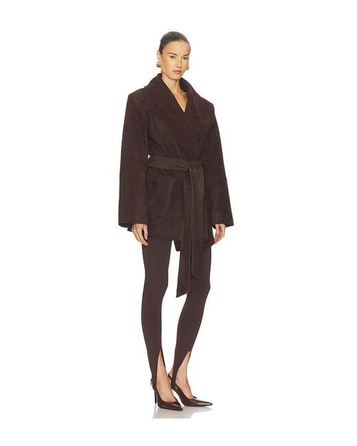 SER.O.YA Brown Chandra Suede Jacket