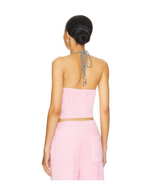 Sundry Pink Lounge Halter Top