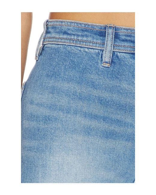 Pistola Blue Penny Crop High Rise Wide Leg Jeans