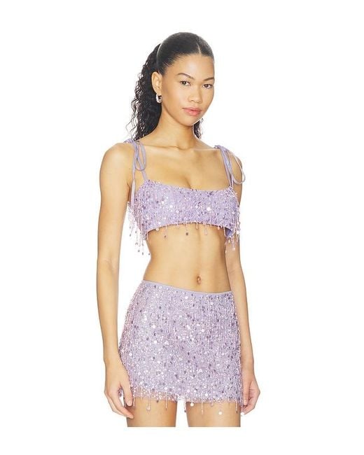Asta Resort White Yasmin Hand Beaded Tie Bralette