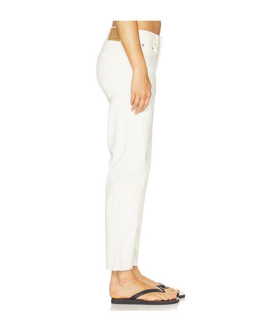 Rag & Bone White Harlow Low Rise Ankle Straight Jeans