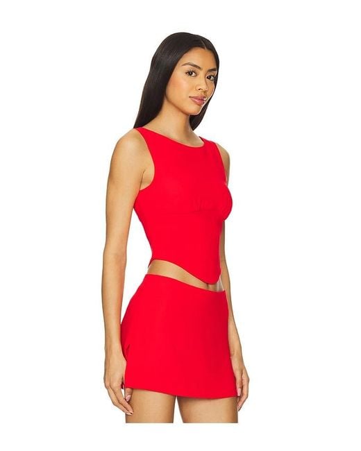 Amanda Uprichard Red Bellini Top