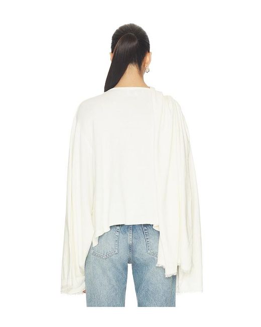 WeWoreWhat White X Premium Cashmere Wrap Sweater