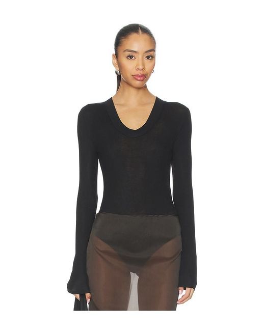 Entire studios Black Circle Neck Bodysuit