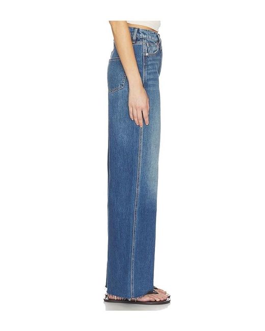 Veronica Beard Blue Taylor Wide Leg Jeans