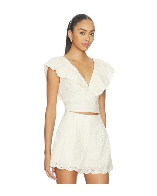 Astr White Margo Top