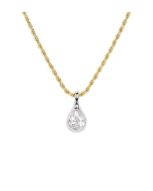 Shashi Metallic Pear Diamond Chain Necklace