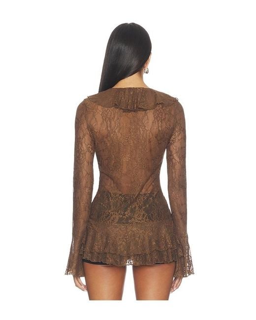 MORE TO COME Brown Alisia Top