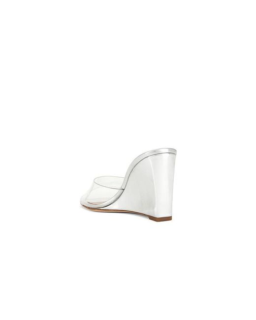 Veronica Beard White Asha Wedge Sandal