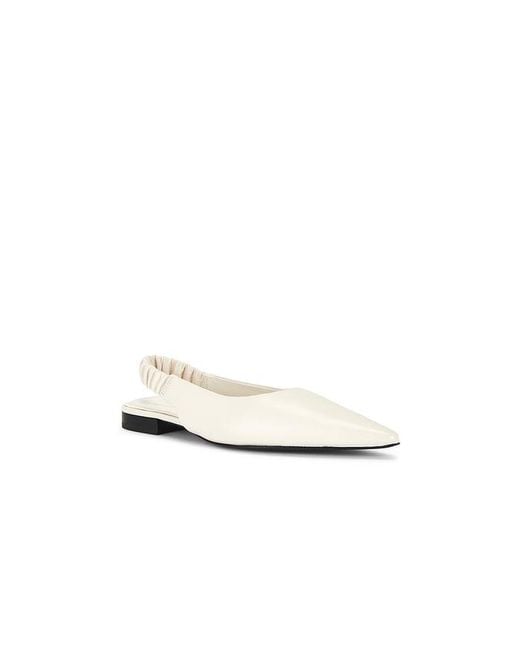 Rag & Bone White Mercer Slingback Flat