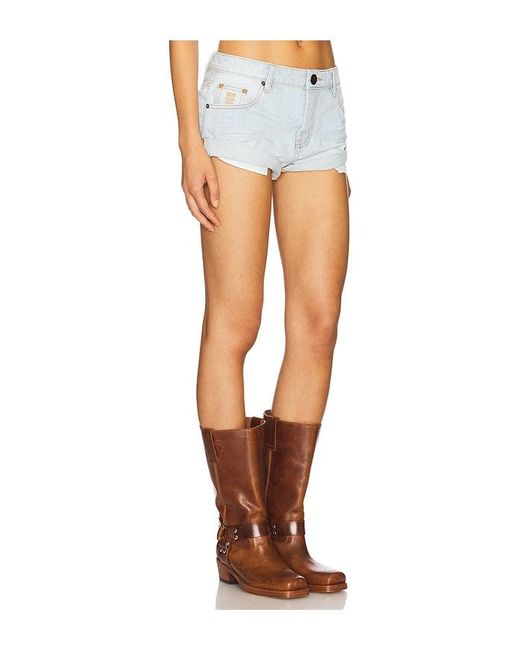 One Teaspoon Blue Bandits Low Waist Denim Short