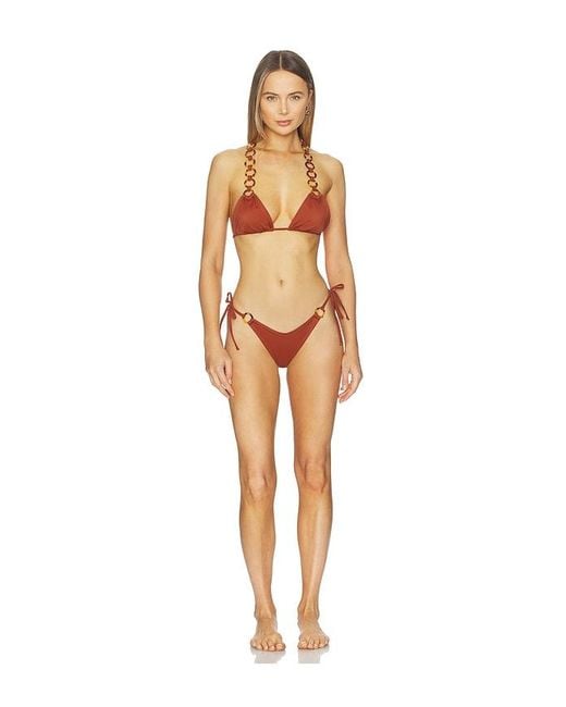 SAUDADE Brown Bali Bikini Set