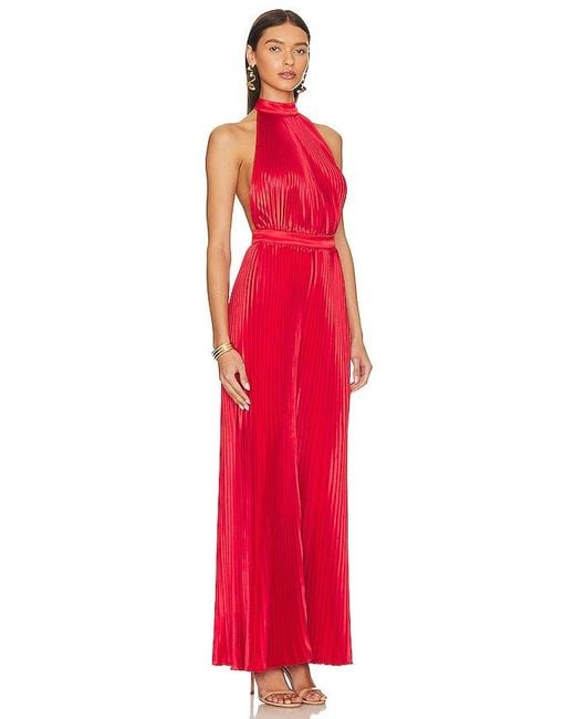 L'idée Red Cinema Low Back Jumpsuit
