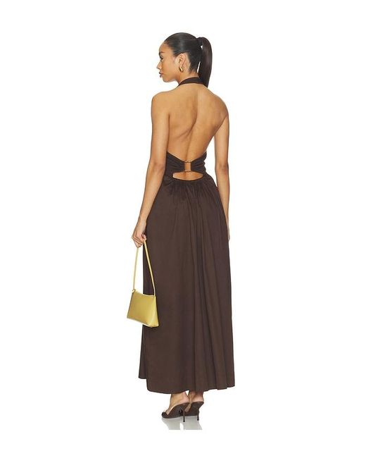 ROAME. Brown Cody Rib Maxi Dress