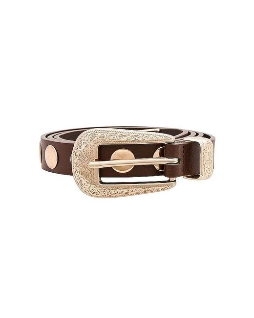 petit moments Brown Phoenix Belt With Disc Studs